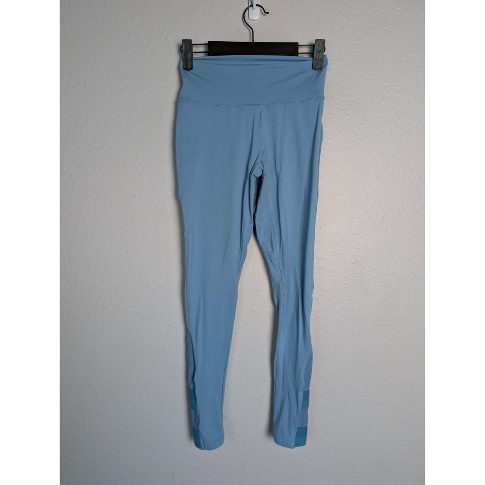 Gymshark‎ Leggings Womens Small Blue High Rise Ankle Mesh Panel Athletic Workout